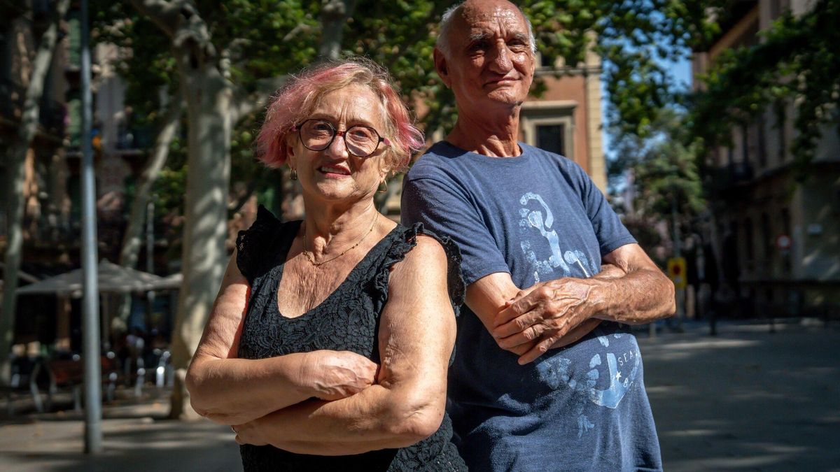 Manolita Domínguez y Josep Soteras, de las calles Providència y Fraternitat de Baix de las fiestas de Gràcia
