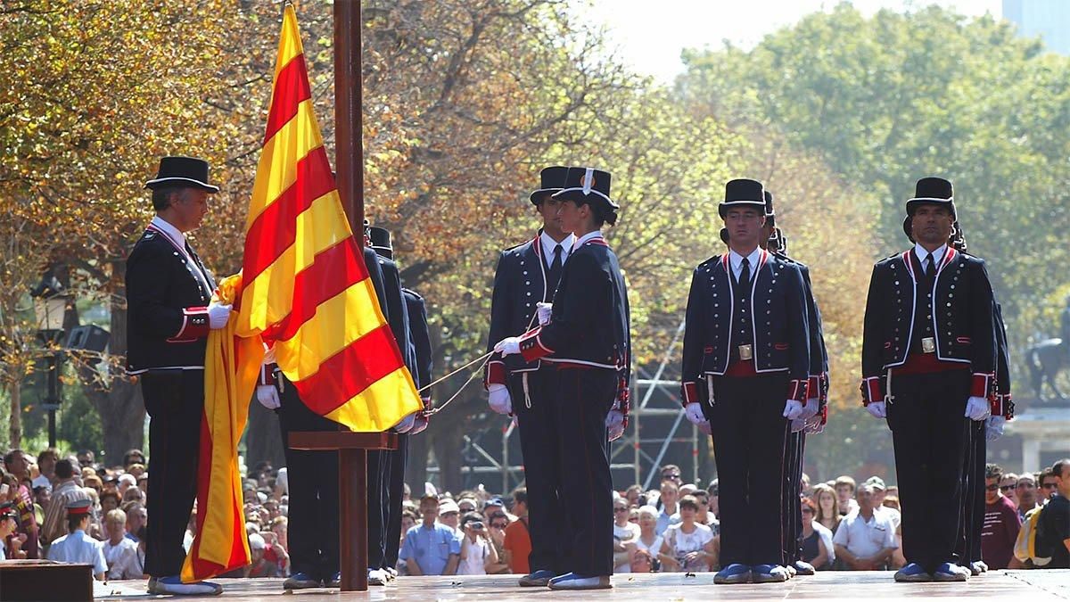 Acte institutionnel de la Diada de Catalunya au Parque de la Ciutadella à Barcelone, le 11 septembre 2006.