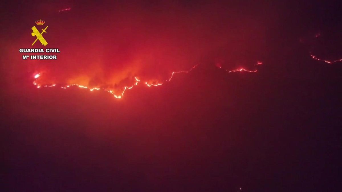El incendio de Jarilla (Cáceres) a vista de dron