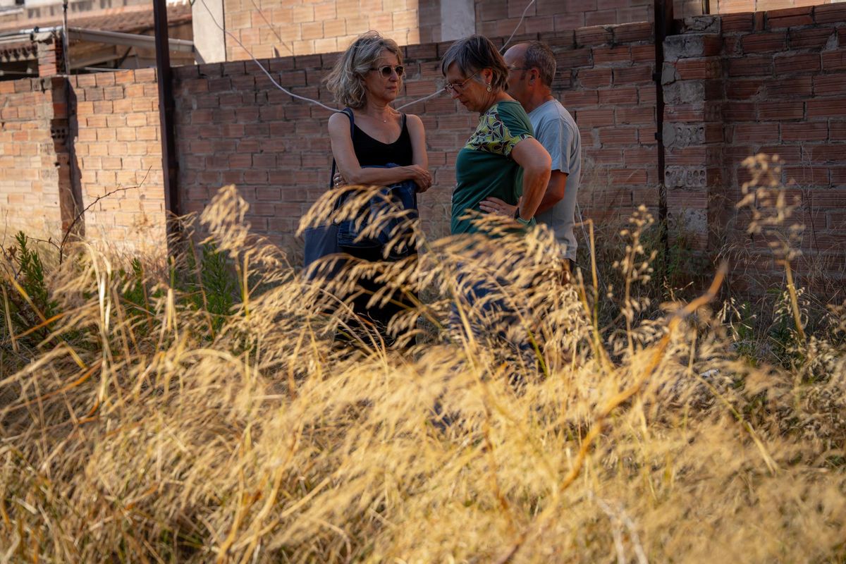 La végétation s'est dénirée dans l'intrigue qui hébergera le premier bâtiment de logement coopératif en affectation de l'utilisation de Badalona