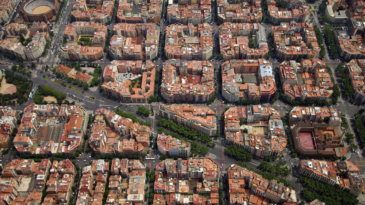 Vista aérea del Eixample.