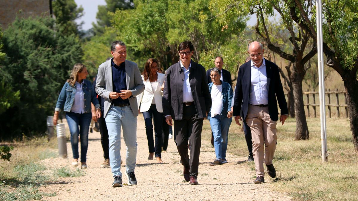 El president Salvador Illa, en la reunión que el Govern ha realizado en Arnes (Terra Alta).