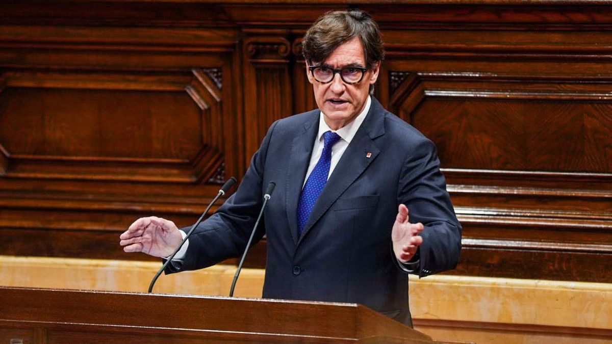 Salvador Illa, en el Parlament.