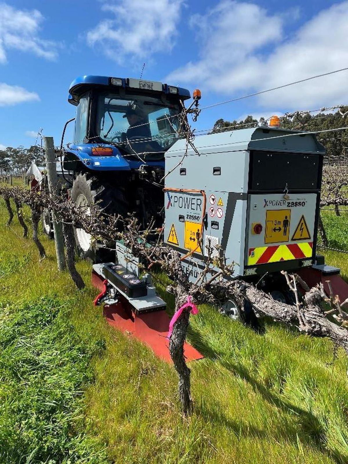 Le tracteur utilisé dans l'enquête.