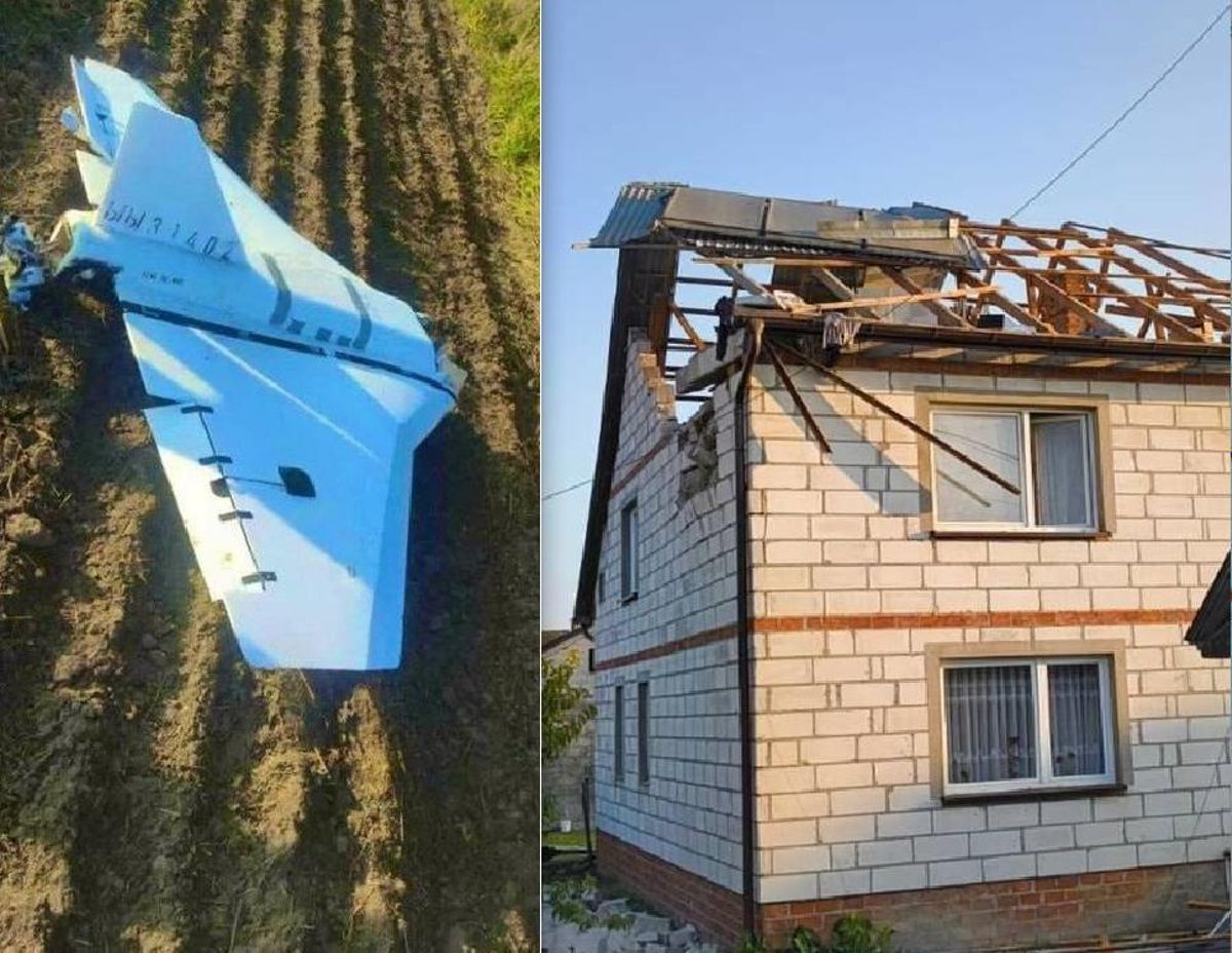 Dron a récolté le 10 septembre sur le territoire polonais et des dommages à une maison à la frontière polonaise ukrainienne.