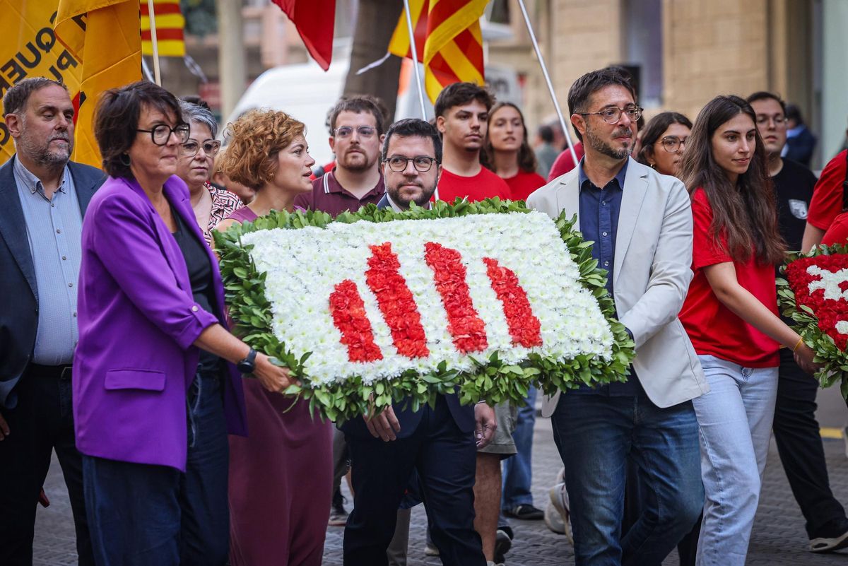 Aragonès dans les actes de la Diada de son parti.