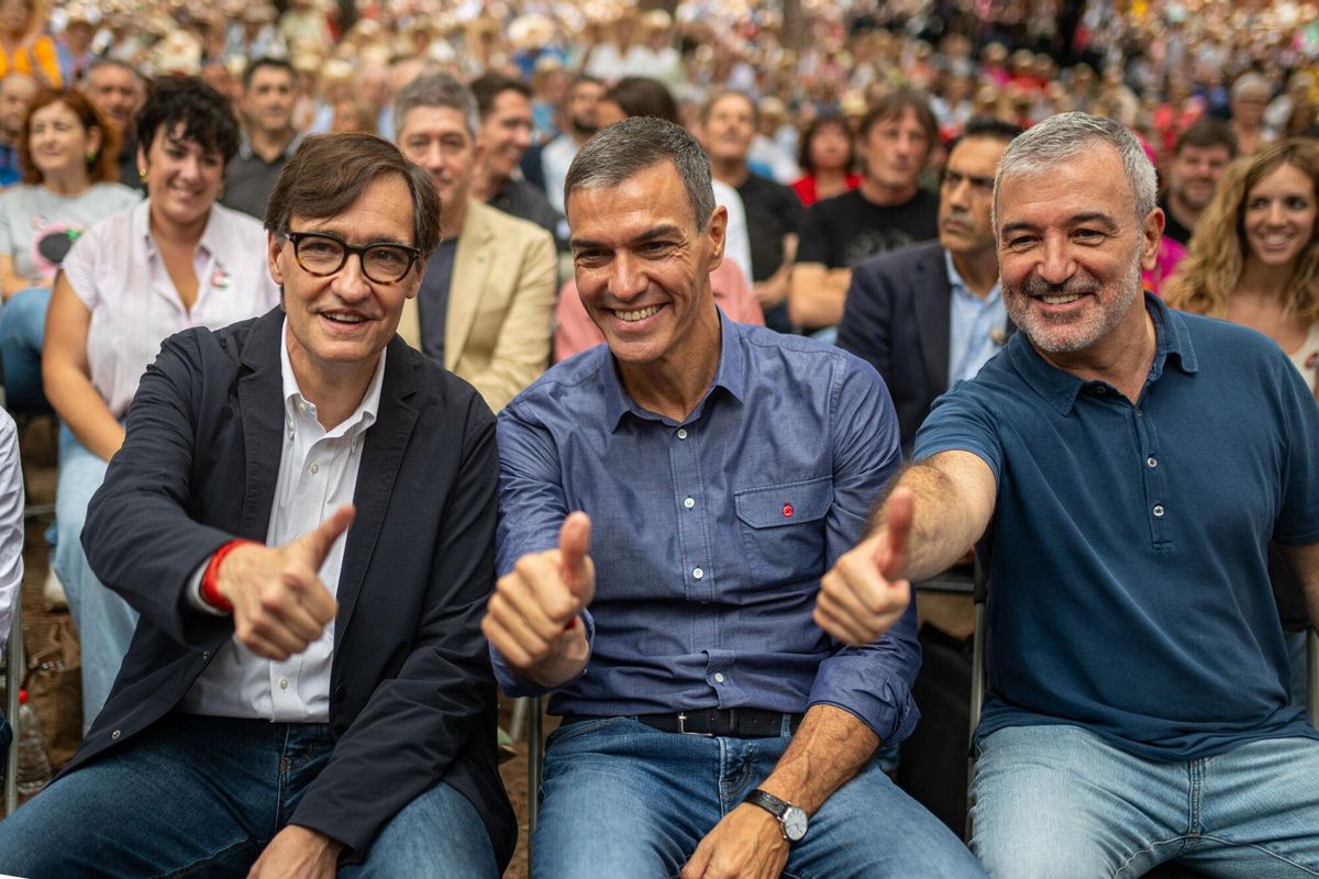 Salvador Illa, Pedro Sánchez et Jaume Collboni, ce dimanche à la Fiesta de la Rosa