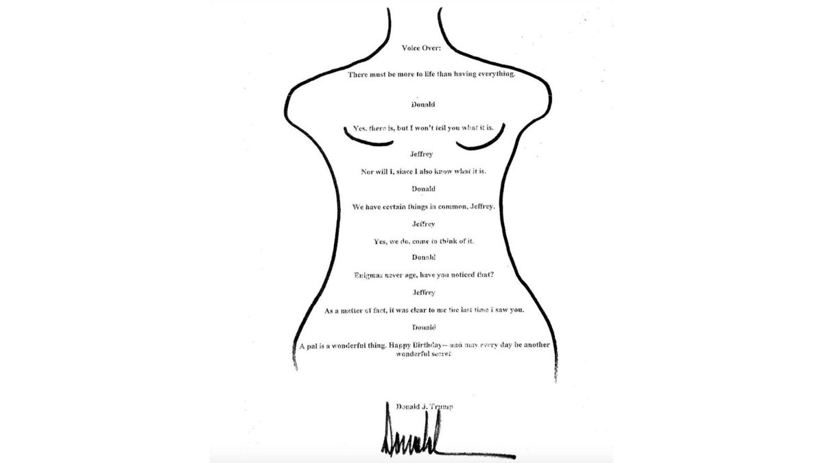 El mensaje de 50 cumpleaños que Trump envió a Epstein