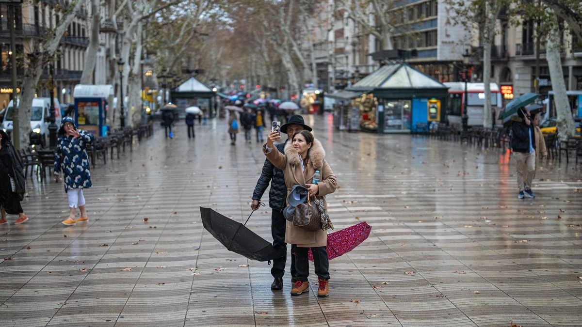 Lluvia en Barcelona.