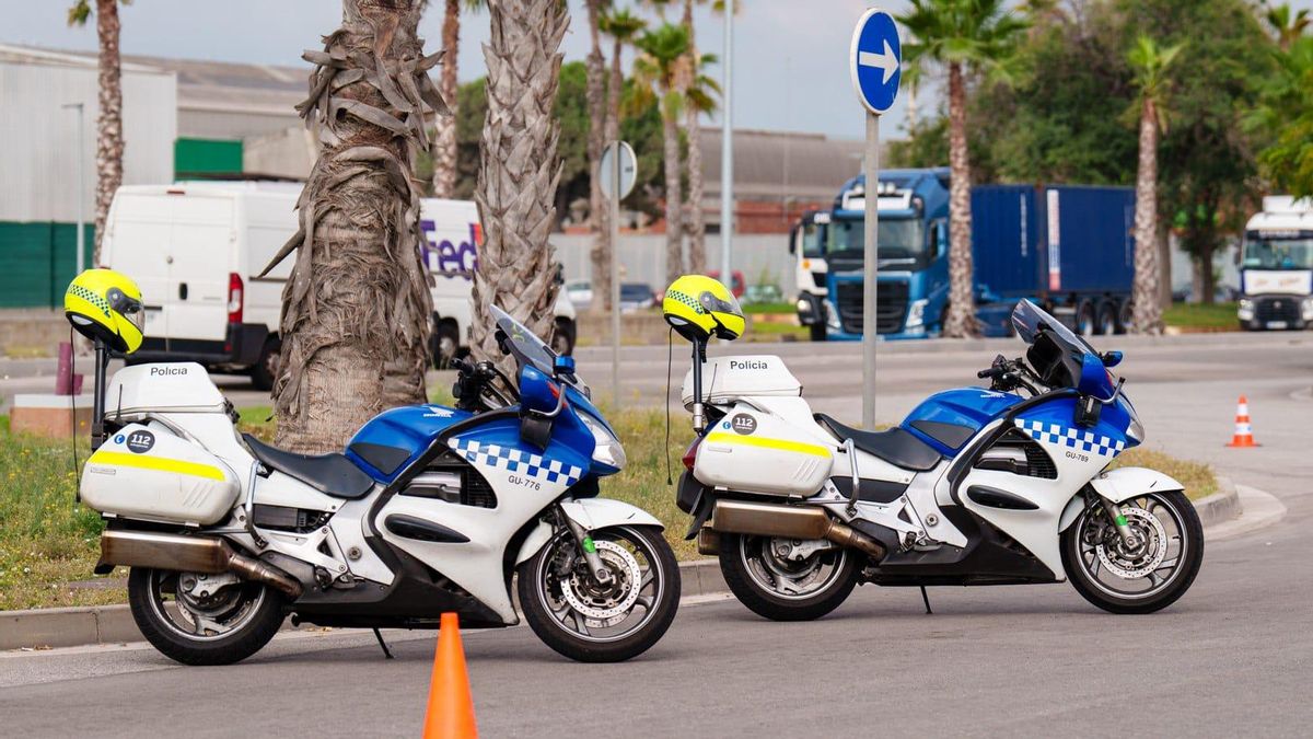 Imagen de motos de la Urbana en la Zona Franca