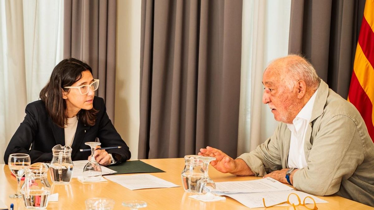 Parlon y Navarro en la reunión en Barcelona