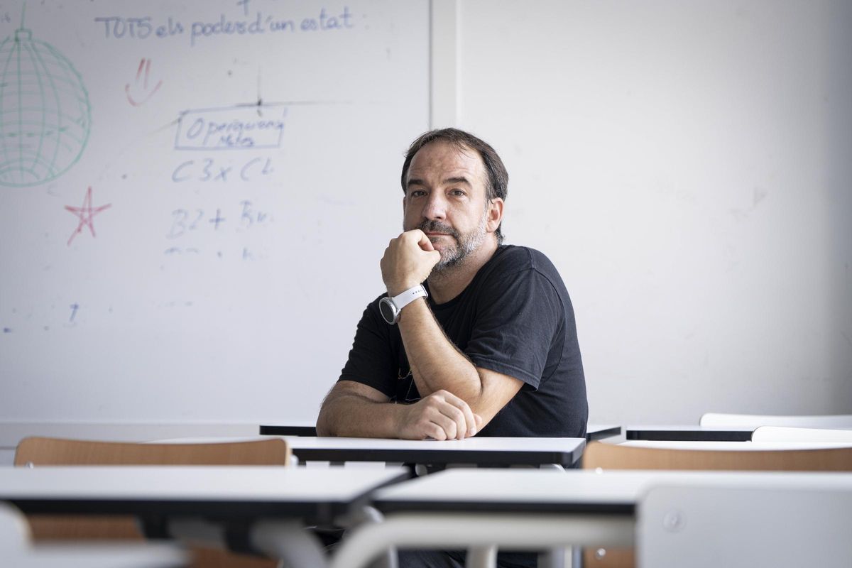 Miquel Carceller à l'Institut El Joncar, à Barcelone