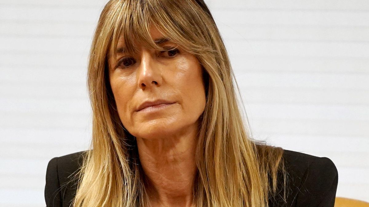 Begoña Gómez, esposa de Pedro Sánchez, durante su comparecencia en la Asamblea de Madrid.