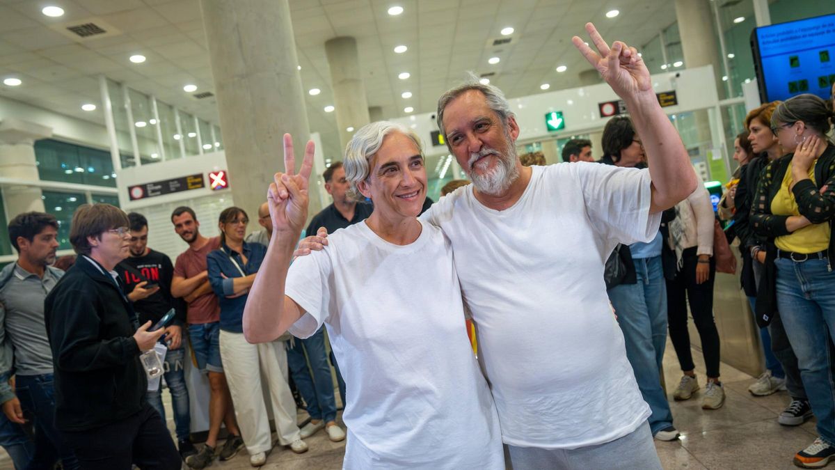 Regreso a España de los 21 activistas españoles detenidos por Israel, integrantes de la Flotilla Global Sumud, procedentes de Tel Aviv.
