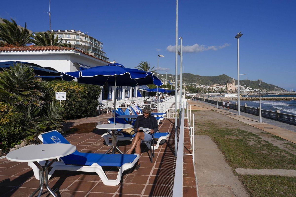 L'espace transat du Club de Mar de Sitges.