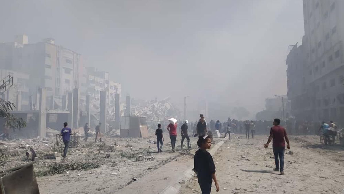 Imagen de archivo de bombardeos israelíes contra la ciudad de Gaza