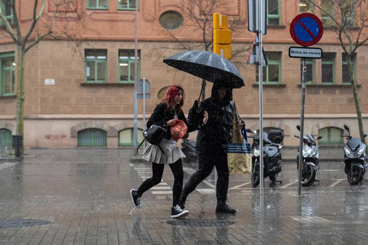 Pluie à Barcelone, sur une image de mars dernier.