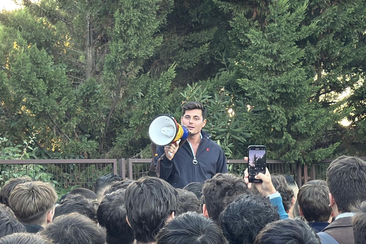 L'agitateur politique Vito Quiles, ce mercredi à Ciudad Universitaria