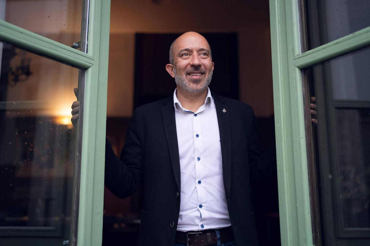 Le maire de Manresa, Marc Aloy, dans l'entretien avec EL PERIÓDICO.