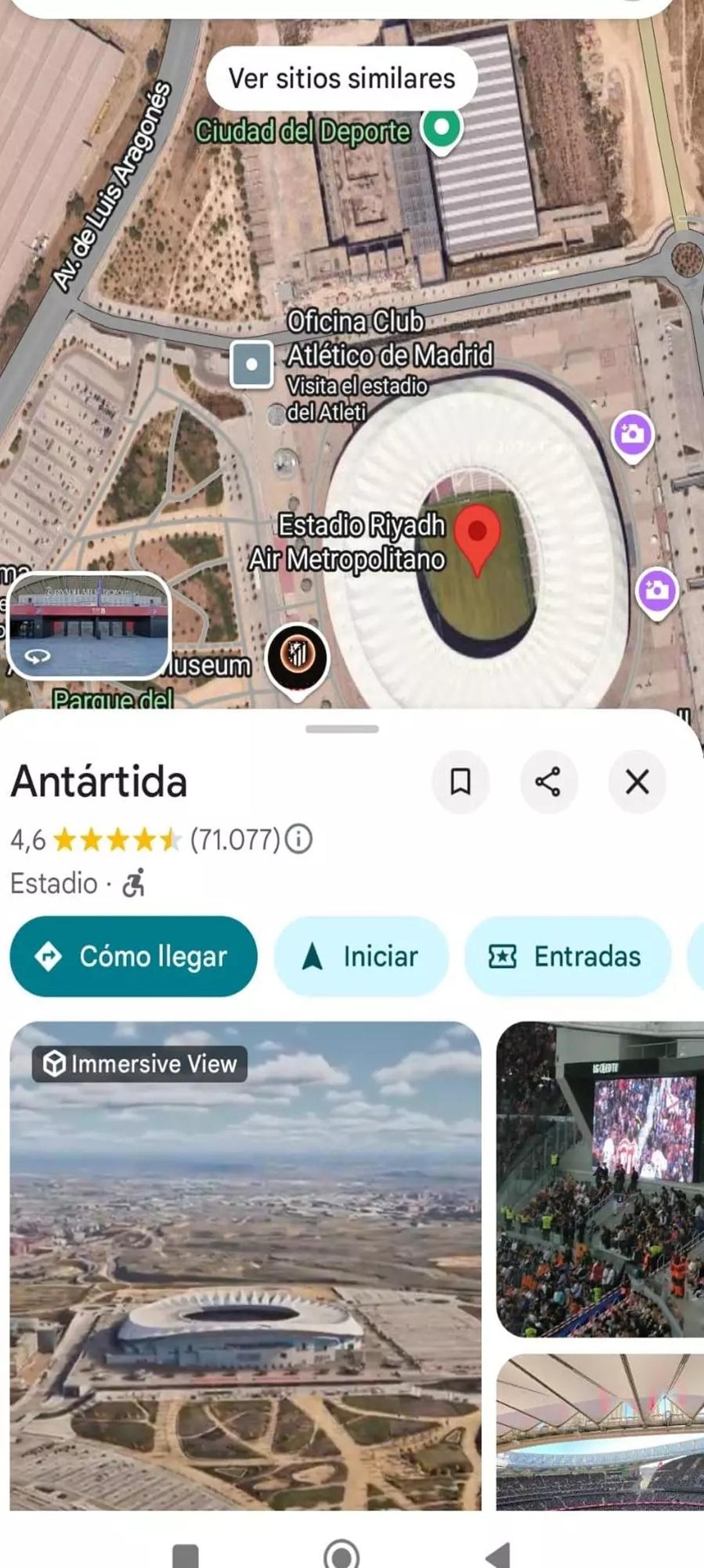 Ils piratent le Metropolitano sur Google Maps et le renomment avec des messages provocateurs