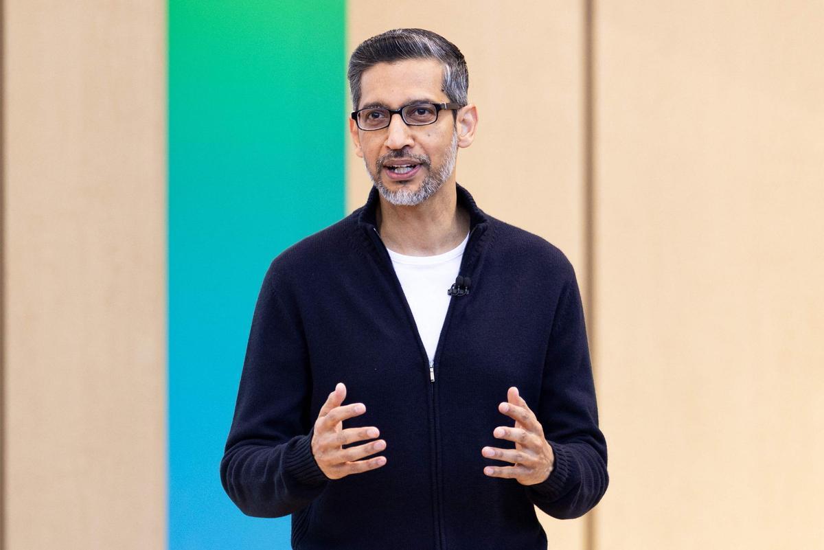 Sundar Pichai, PDG d'Alphabet, présente l'actualité de Google.