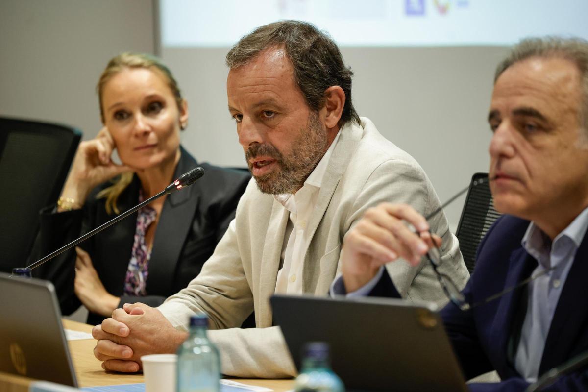 L'ancien président du club de football de Barcelone, Sandro Rosell.