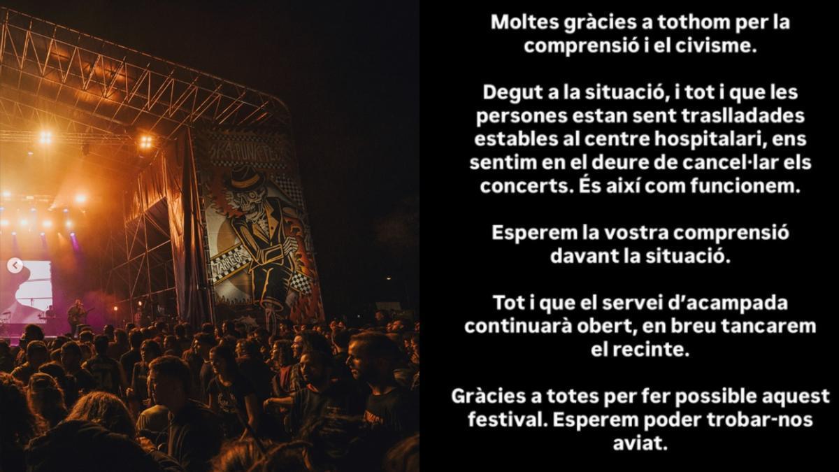 Cancelados los últimos conciertos del Ska Punk Fest de Tàrrega por el traslado hospitalario de dos asistentes