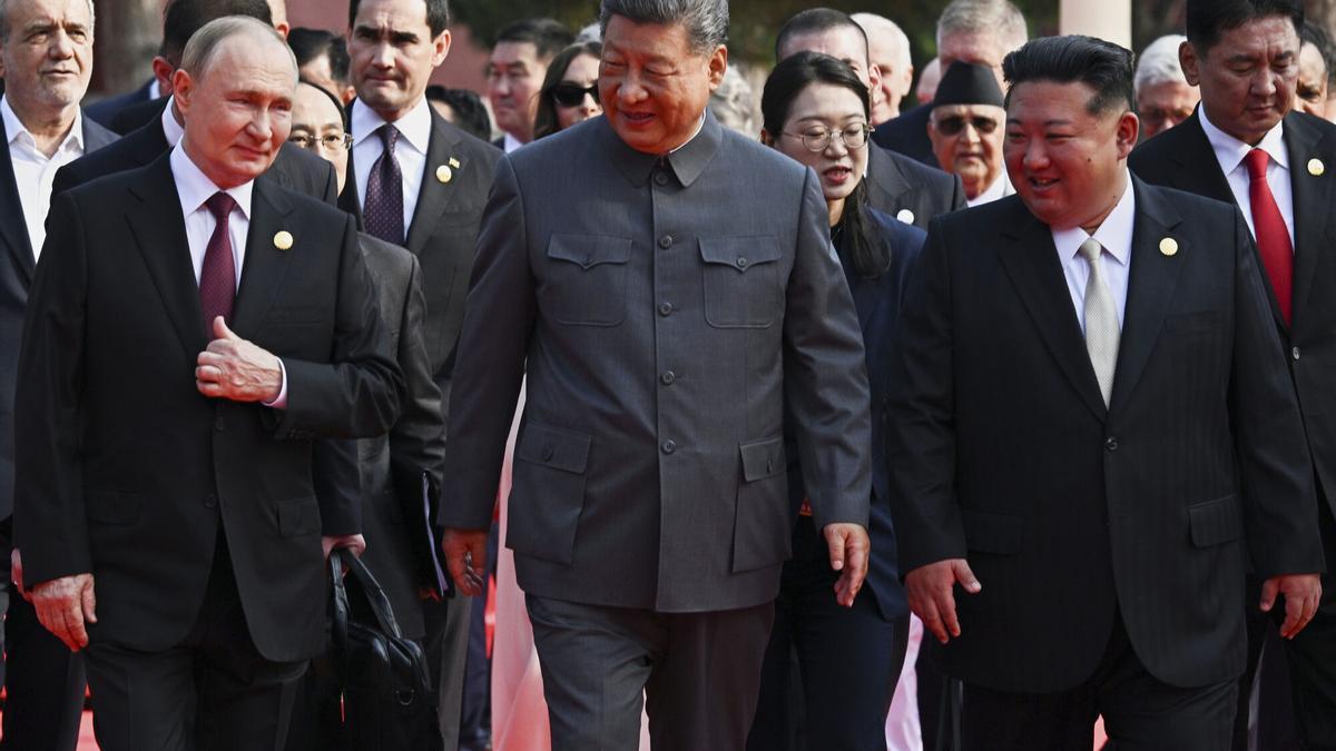 Vladimir Putin, Xi Jinping y Kim Jong-un, en el último encuentro multilateral.