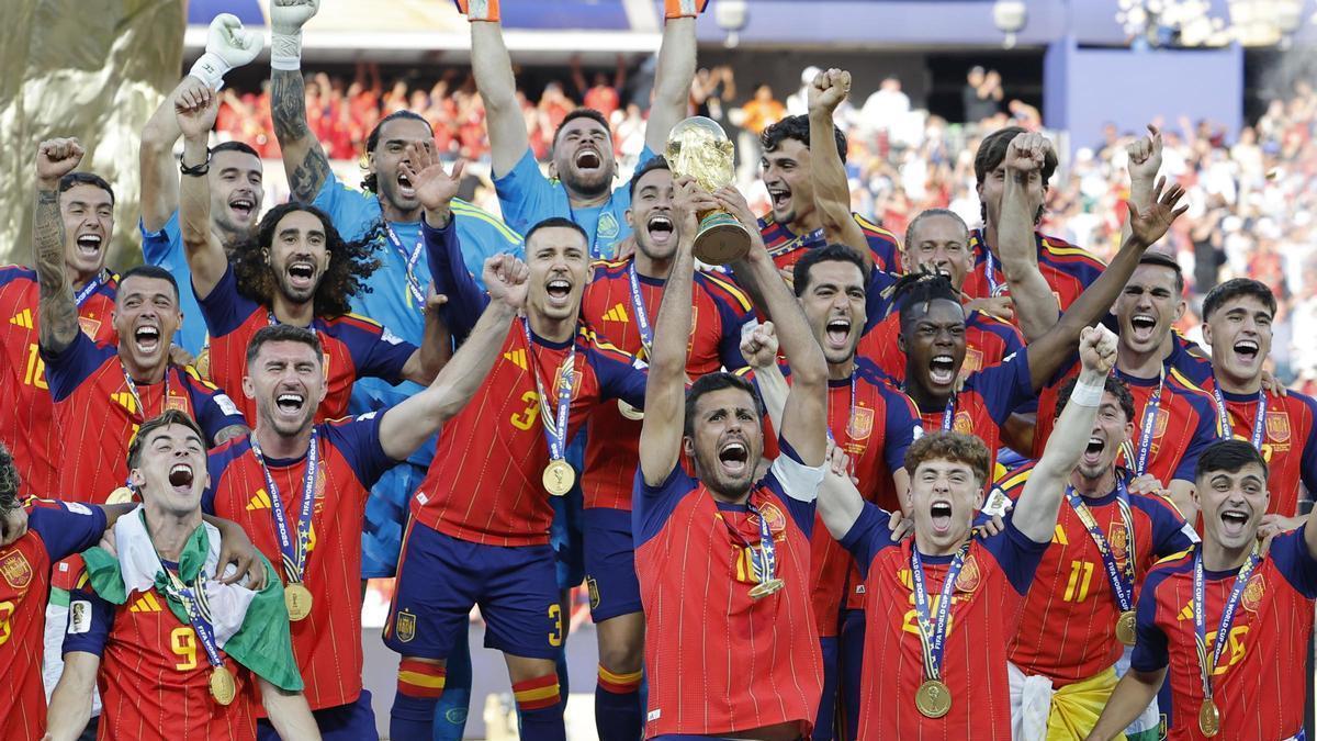 España campeona del mundo, así lo celebraron los jugadores en el campo