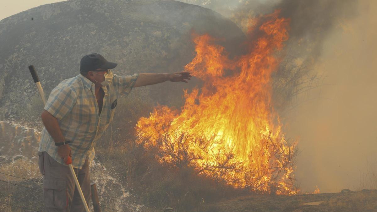 Las llamas del incendio de Zamora llegan a las puertas de tres pueblos y siguen los desalojos
