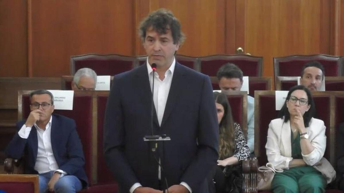 David Sánchez Pérez Castejón en su declaración como investigado ante la Audiencia Provincial de Badajoz.