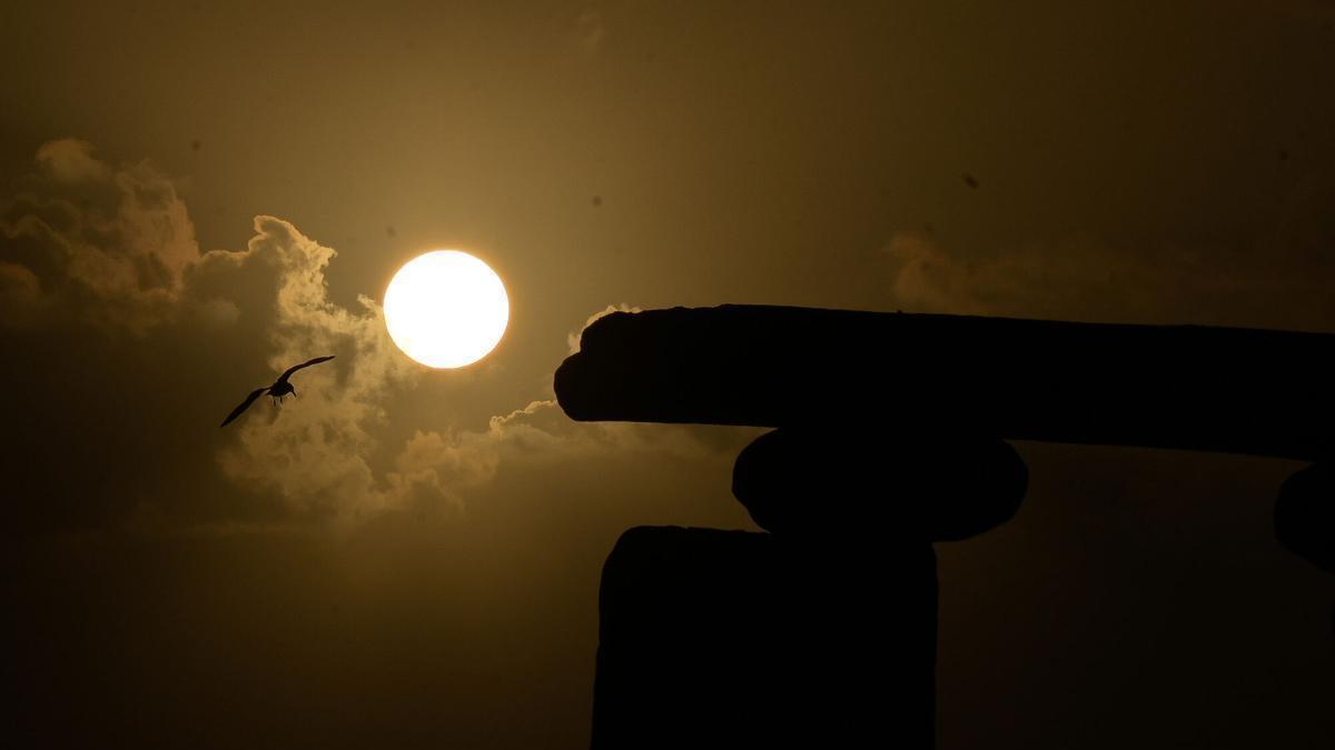 Eclipse solar visto desde el Monte de San Pedro (A Coruña), solo visible un 2%.