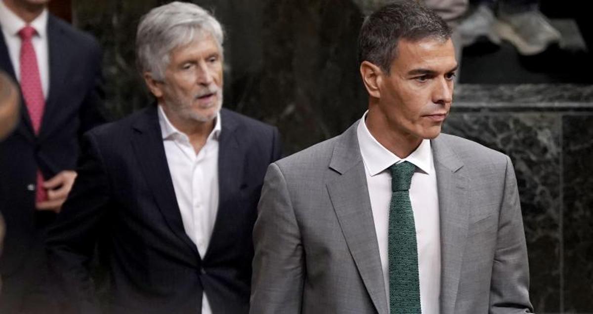Sánchez a soutenu la déclaration de Marlaska selon laquelle le Maroc a été fidèle à l'Espagne dans la crise. Dans l'image, tous deux au Congrès le dernier jour 3.