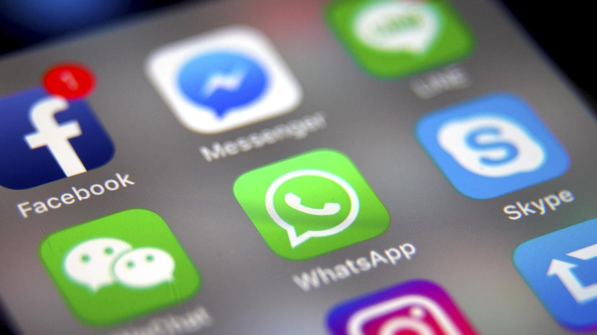 Redes sociales en un dispositivo.