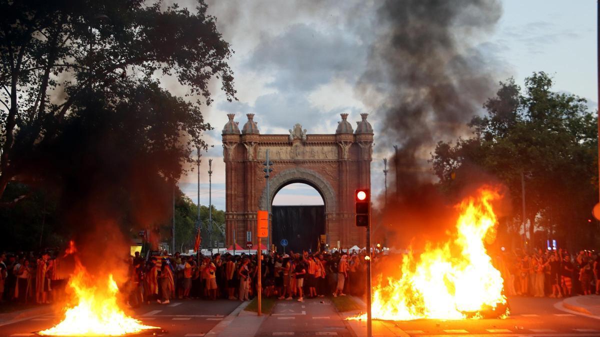 Incidentes después de la manifestación antifascista