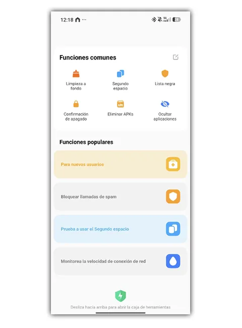 Section des fonctions courantes et populaires dans l'interface d'un téléphone mobile Xiaomi.